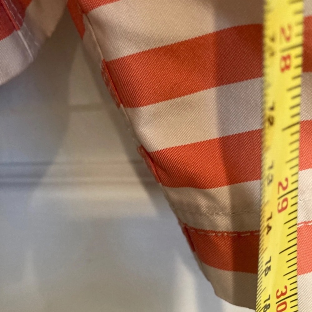Women's Lafayette 148 NY Striped Lightweight Peach Rose & Tan Jacket - Picture 16 of 16